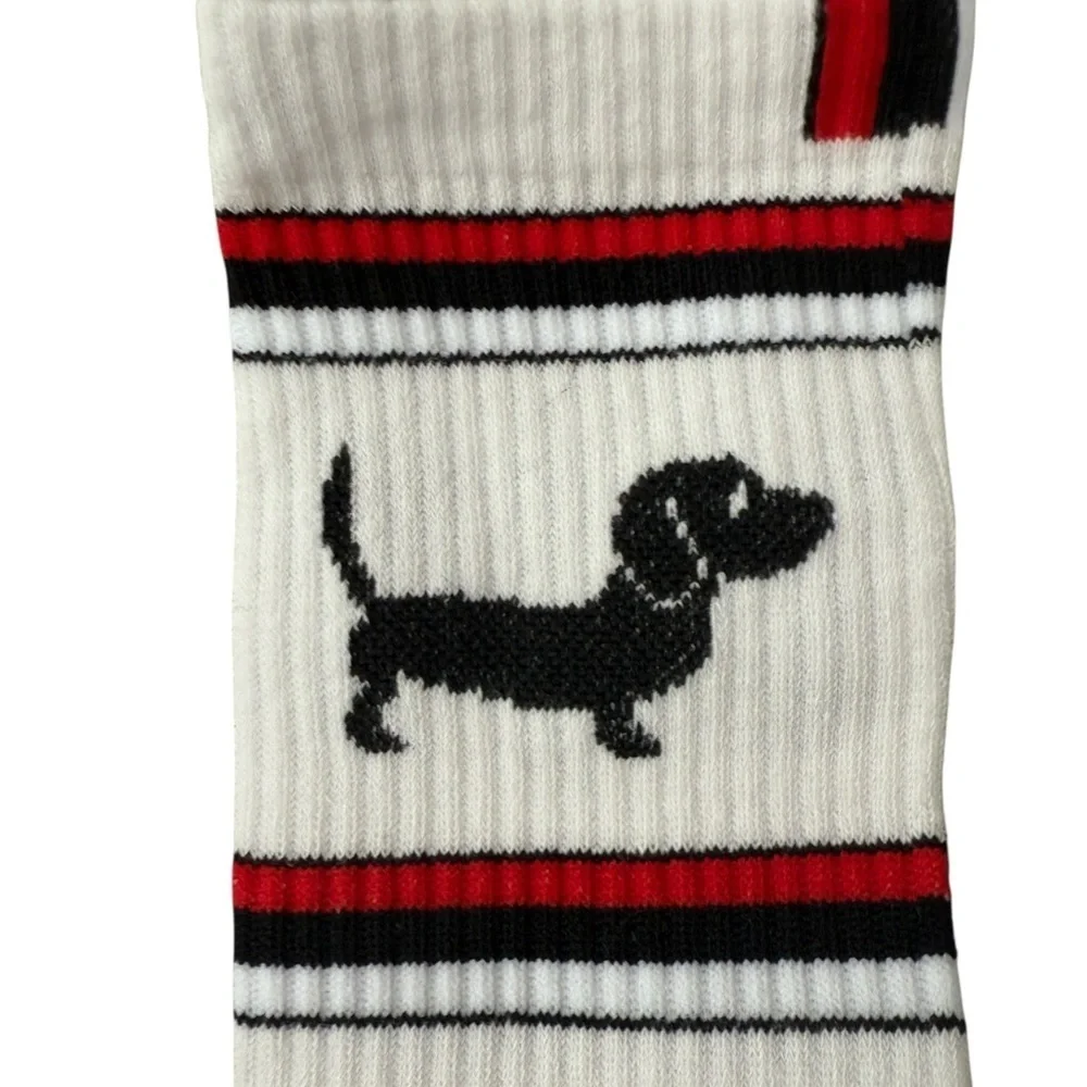 NWT Dachshund Dog Socks Gray, White, and Black Socks Pack of 3